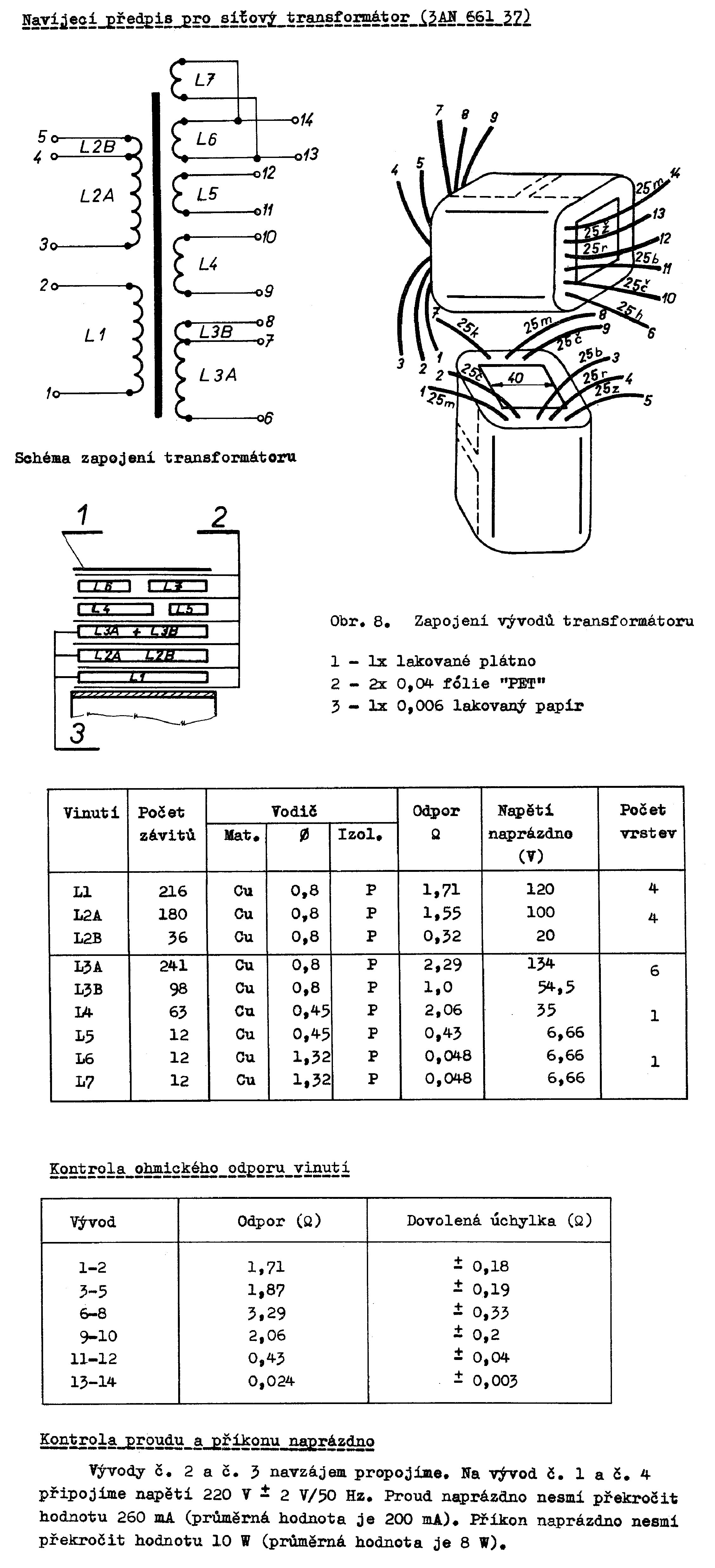Navíjací predpis transformátora 3AN66137 (kliknutím sa zobrazí v plnom rozlíšení)