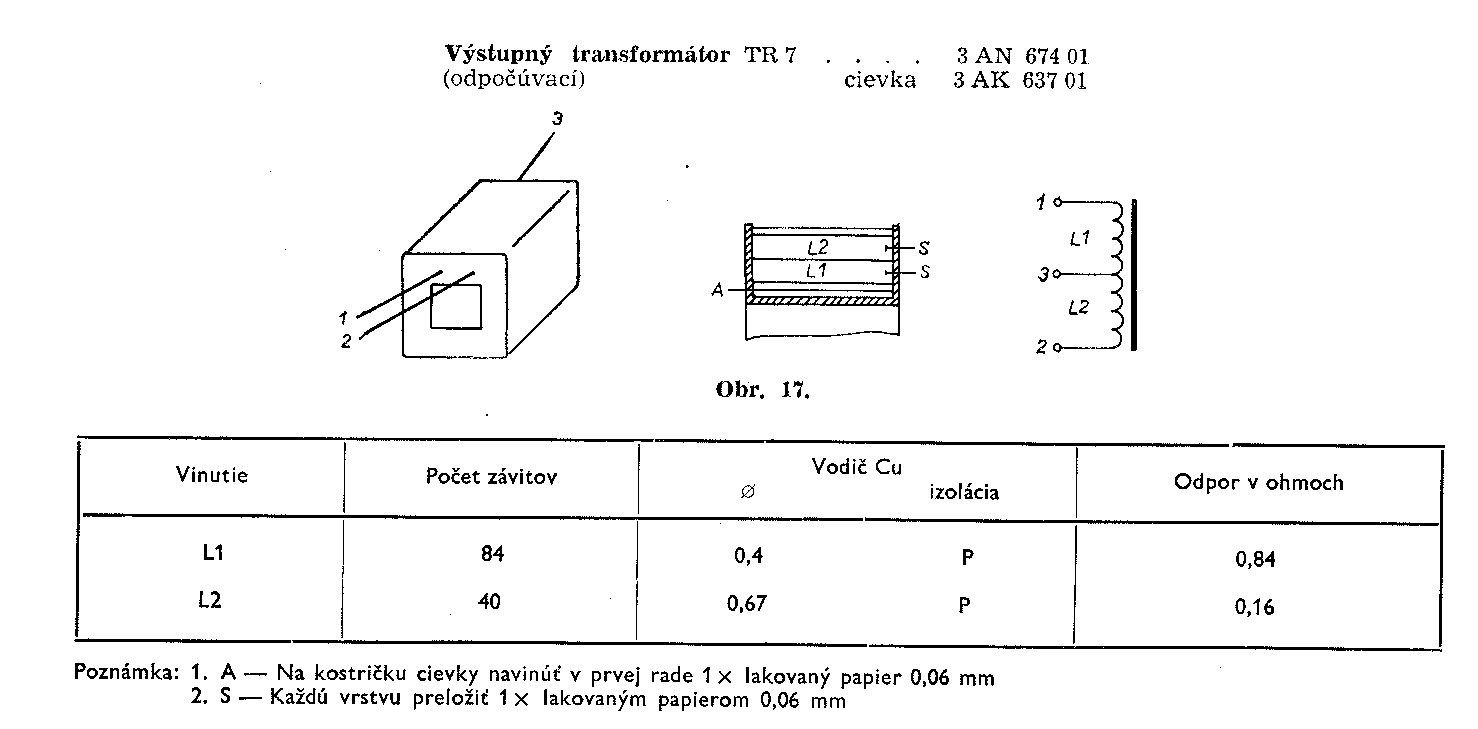 Navíjací predpis transformátora 3AN67401 (kliknutím sa zobrazí v plnom rozlíšení)