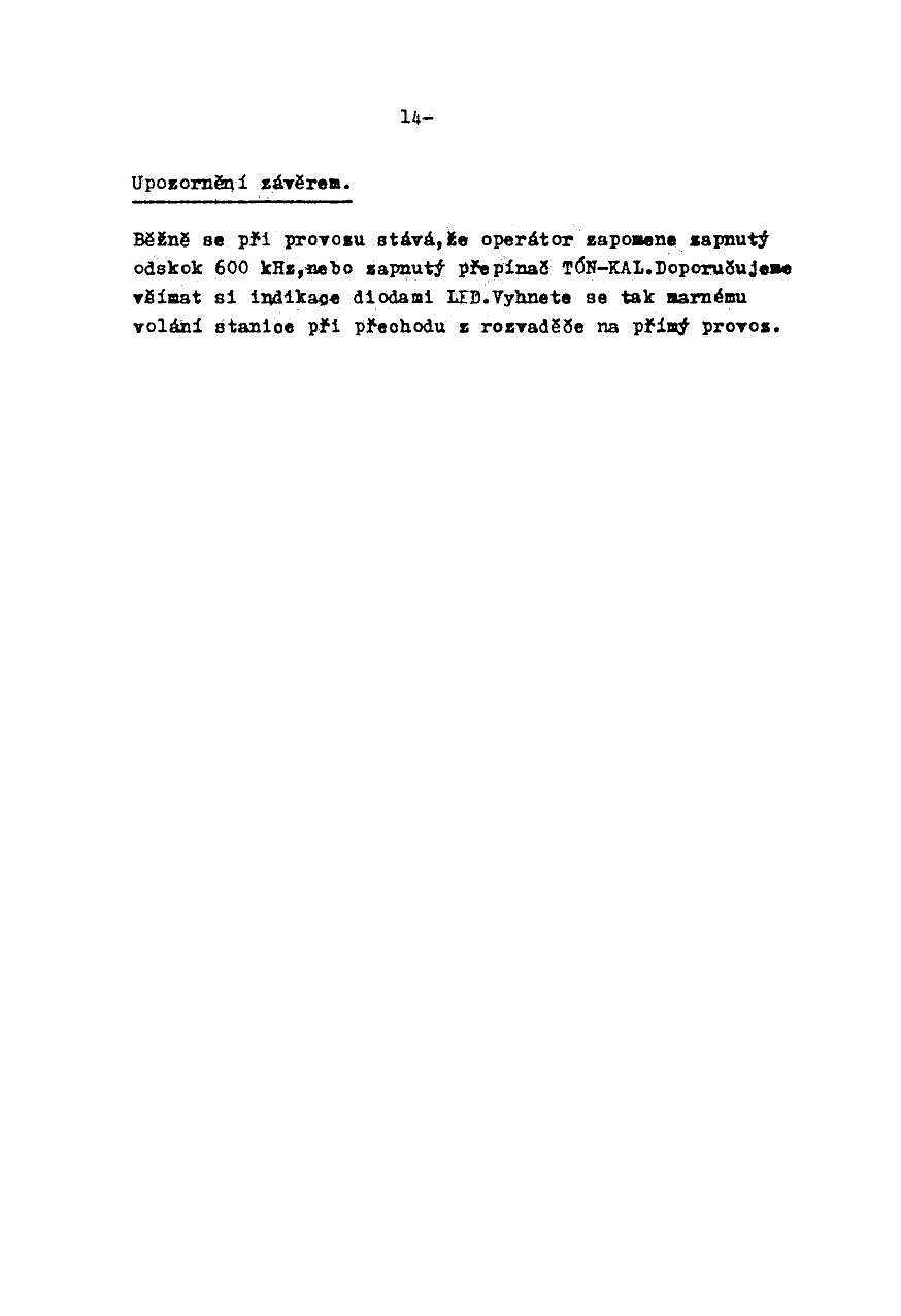 FM transceiver Boubín 80 s kanálovou volbou (celá dokumentácia na stiahnutie aj ako PDF súbor)